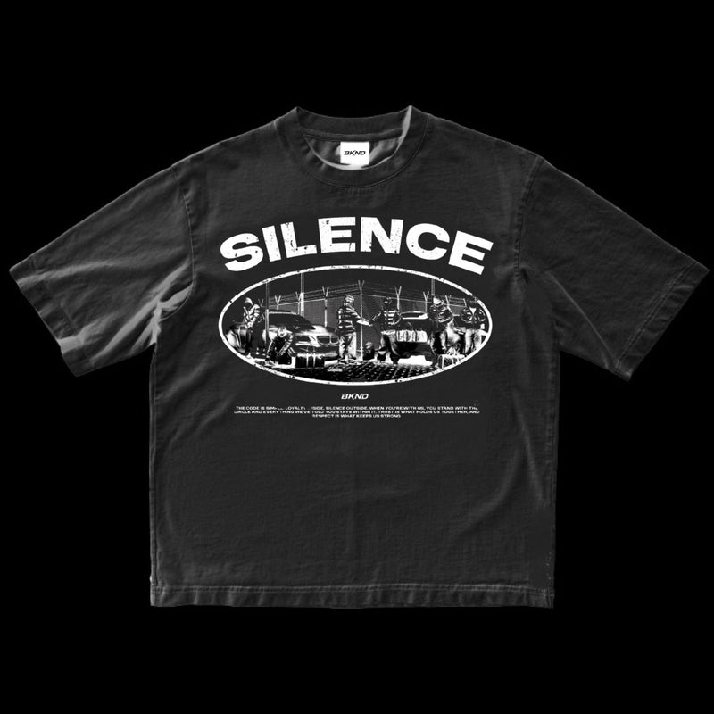 "SILENCE" Black & White Tee